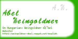 abel weingoldner business card